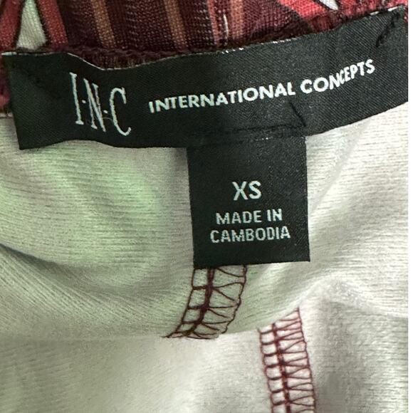 INC International Concepts Men's Port Red Geometric Print Pants size XS - Picture 4 of 9